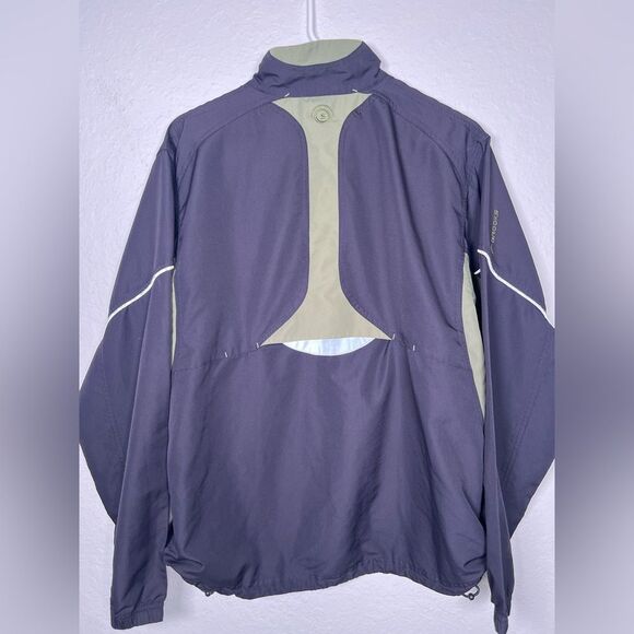 Brooks Men's Charcoal and Olive Windbreaker - Picture 5 of 14
